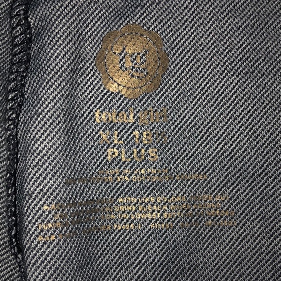 Total Girl Leggings Denim Color Size XL - Picture 3 of 8